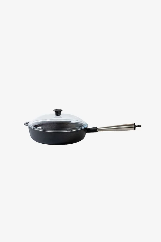 Carl Victor - Valurautainen haudutuspannu lasikannella, halkaisija 25 cm - Musta - Paistinpannut & grillpannut - - Homeroom