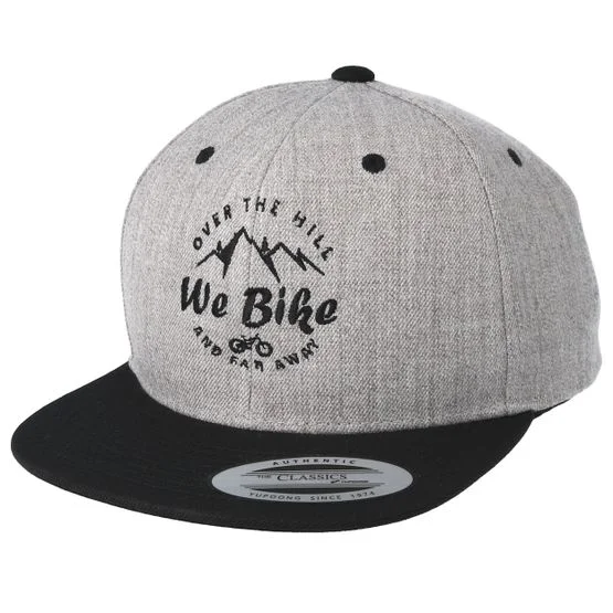 Bike Souls - Grå snapback Caps - Over The Hills And Far Away Heather Grey Black Snapback @ Hatstore