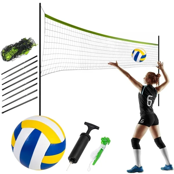 Nät och ställning för volleyboll och badminton, 570 cm