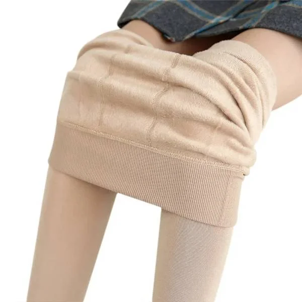 Dam Vinterleggings Varma Leggings Hög Midja Enfärgad Sammet Dam Förtjockade Sammet Leggings Casual Stretchiga Leggings
