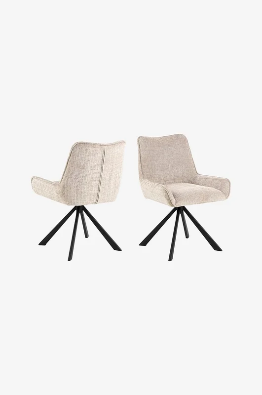 AC Design Furniture - Eddie spisestuestol 2-pakning - Beige - Stoler - Fra Homeroom