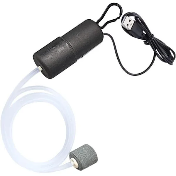 Mini USB Aquarium Air Pump Oxygen Stone Fish Tank Pump for Fish Tank with Air Stone