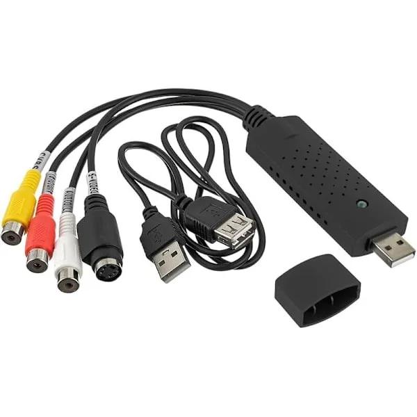 USB 2.0 Audio Video Optagelseskonverter, VHS til Digital Konverter, Video Digitalisering og Behandling, til VCR/VHS/DVD/TV, Understøtter Windows 11/1