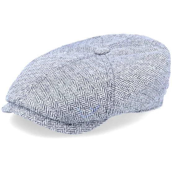 Stetson - Schwarz flatcap Cap - 6-Panel Cap Silk Black/White Flat Cap @ Hatstore