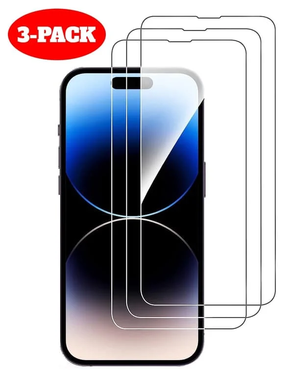 3st Härdat glas iPhone 13 Pro Max Skärmskydd Transparent