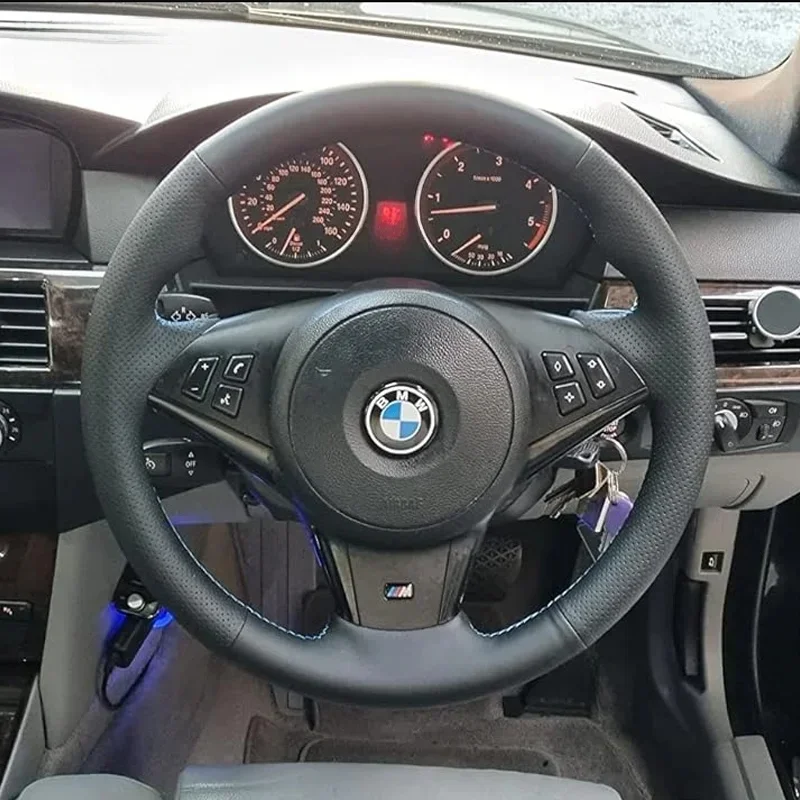 AliExpress - Juste de volant en cuir Élnoir, pour BMW E60 E61 Touring 530d M sport 545i cape i E63 coupé E64 630i 645Ci 650i