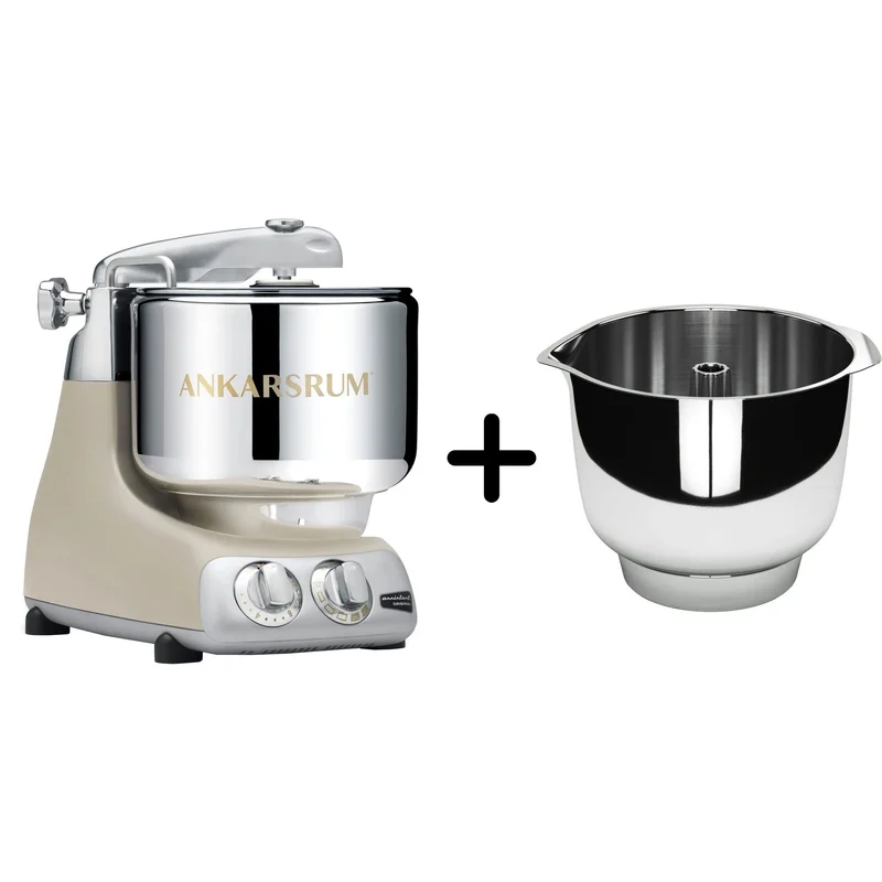 Ankarsrum Assistent AKM 6230 Kjøkkenmaskin + Original vispebolle, harmony beige
