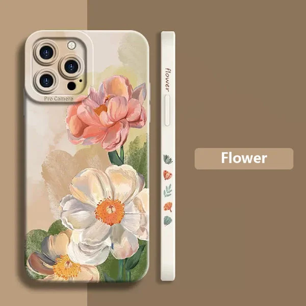 Kompatibelt Samsung Galaxy A54 5G Skal kompatibelt Samsung A16 A15 A14 A34 A35 A13 A53 A55 A52 S23 S22 S25 Ultra S24 FE Plus Blommor Mobilskal