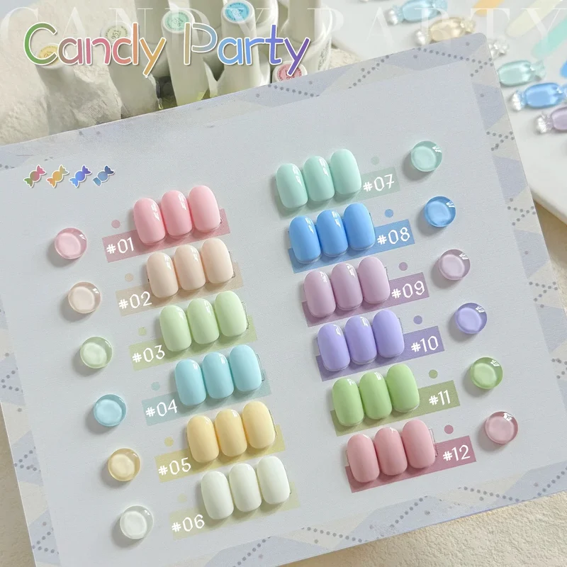 AliExpress - MIANEL 12ML Blaue Nägel Candy Party Nude Gel Nagellack 2026 Neu Mintgrün Dopamin Macaron Farbe Nagellack Nagelkunst 1-12 Stück