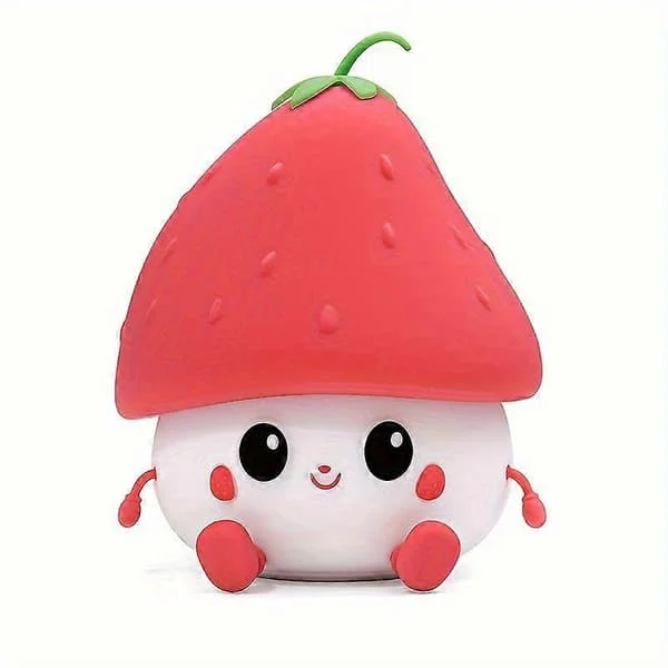Voice night light Christmas gift bedside lamp charging gift soft light children's bedside lamp atmosphere sleep light red