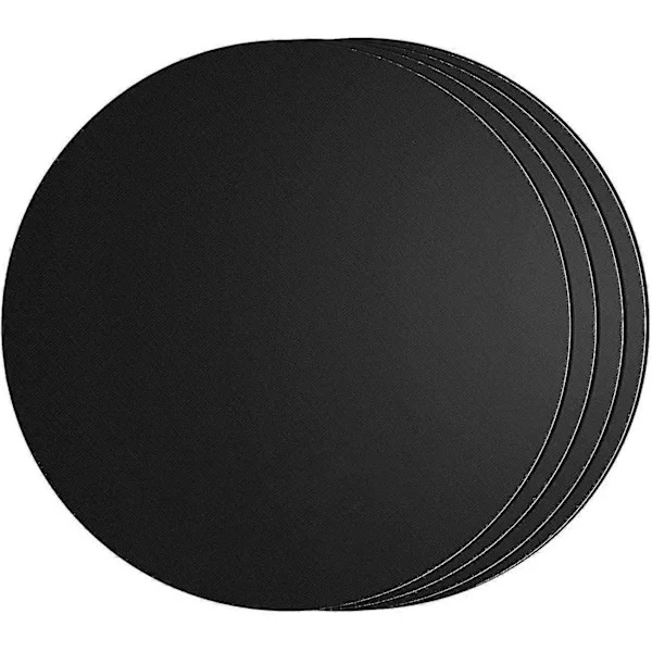 Grillmatte for grill, sett med 4 runde 40 cm 100 % non-stick teflon grillmatter gassgrill, bakematte bakepapir gjenbrukbar, for kullgrill, elektro (