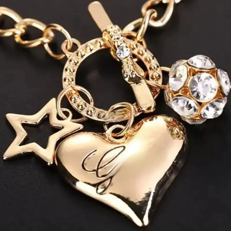 AliExpress - Groot Hart Charm Hallowout Star Fire Ball Armband Voor Vrouwen Imitatie Parel Leuke Charm Lock Sluiting Ins Vrouwen Armband Sieraden