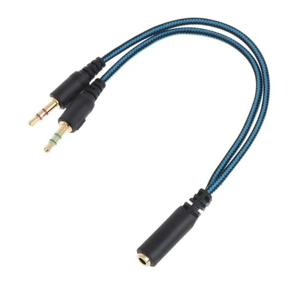 Mikrofon Stereo Jack Øretelefon Port Ledning Headset til PC Laptop Adapter PC 3,5 mm hun med hovedtelefon/mikrofon transformation