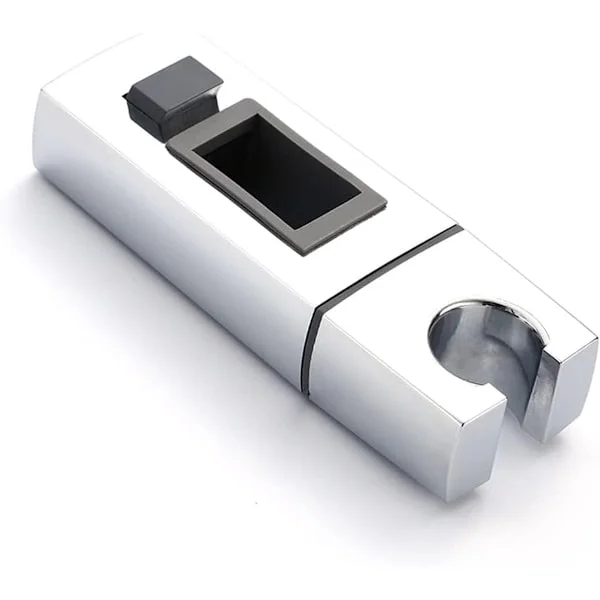 Duschhuvudhållare - 15*30 mm - Duschhandtag, Räcke, Justerbar Hållare - Gliddel för Duschstång - Silver