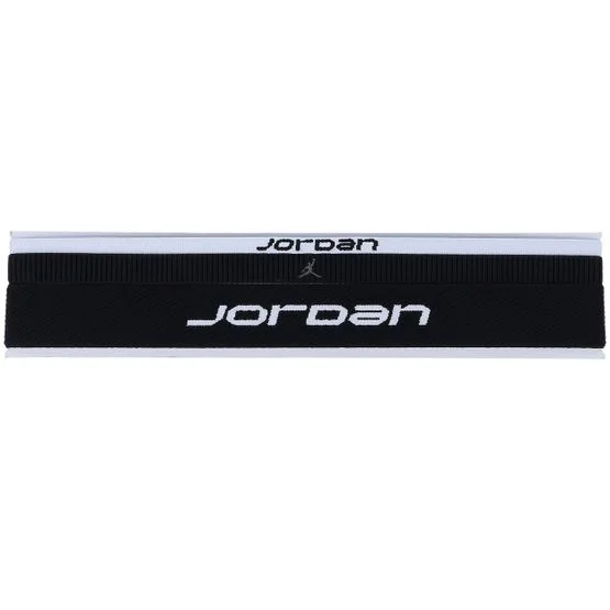 Jordan - Sort headband Beanie - 3-pack Jordan Elastic Sport Mixed Width Black/White Headbands @ Hatstore