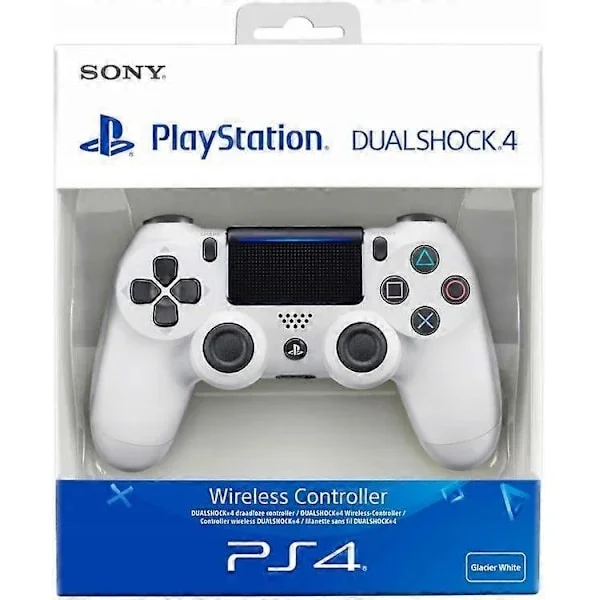 2026 Officiel Sony PlayStation PS4 DualShock 4 V2 Trådløs Controller Hvid