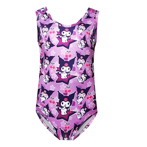 Kuromi Kids Girls Cartoon Swimsuit One Piece Swimwear Swimming for Summer Beach Holiday Pool Surfing #1 130cm #1