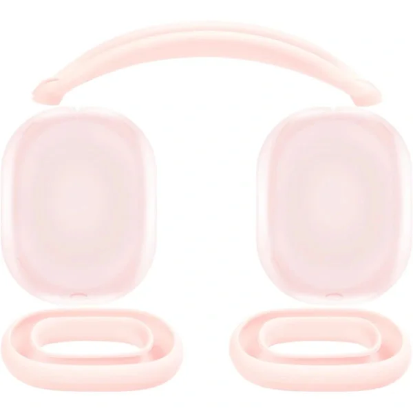 Skyddsset för AirPods Max, Huvudbandsskydd + TPU-skal + Silikonöronkuddar, Svettbeständiga tillbehör, Lätt att tvätta, Repskydd