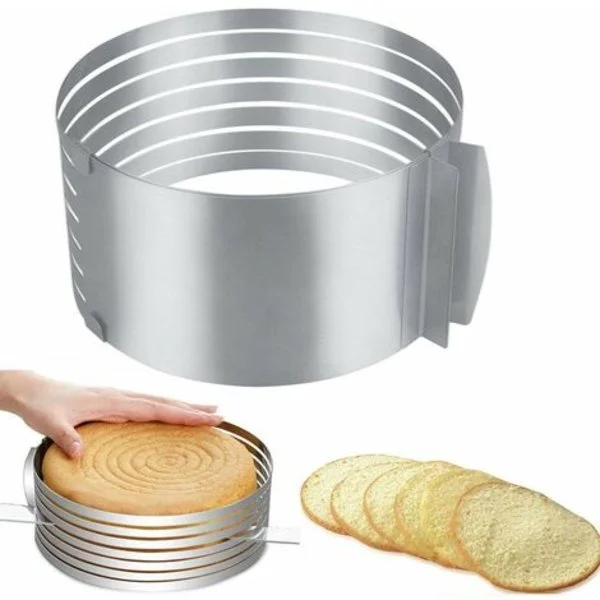 Kakeform 24-30 cm justerbar rustfritt stål rund kakekutter utvidbar form Entremet Ring_xx