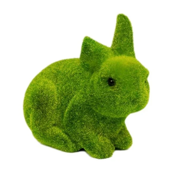 Påskeharepynt, harpiks mos kaninfigur, have kunstig mos kanin påskepynt påskefest gaver
