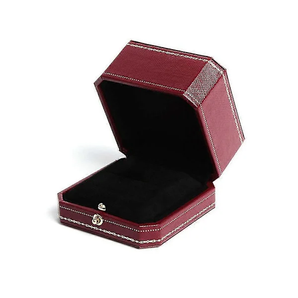 Luxury Ring Box Vintage Design Jewelry Box Perfect Engagement Prop Valentine's Day Wedding Gifts Red