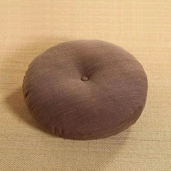 Runde sitteputer, klasserom, spisestue, student, lærer, kjølende sitteputer, utendørs piknik sitteputer, tatamimatter brun 50*50CM