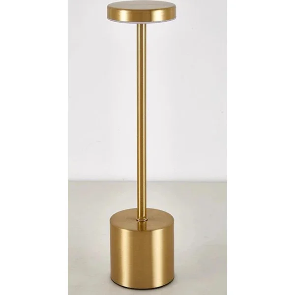 Enkel Oppladbar Bordlampe Restaurant Skrivebord Bar Atmosfærelampe Nattbord Nattlampe - Champagne Gull Champagne Gold
