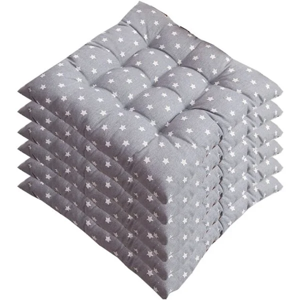Sett med 6 stolputer 40x40, Dekorative puter Stolputer