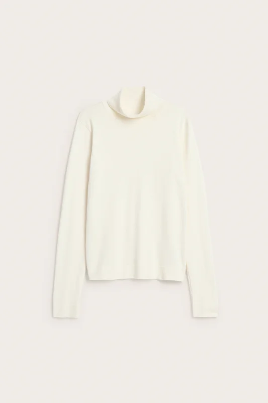 Kappahl | Finstickad polotröja Offwhite XL | Dam