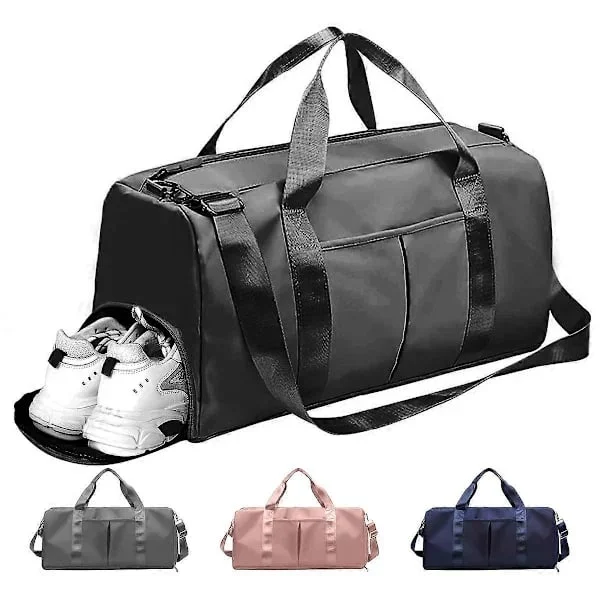 NA/Sport Gym Bag, Duffle Bag with Shoe Compartment Foldable Handbag Travel Bag Waterproof Bag - Dry Wet Separated Gym Bags