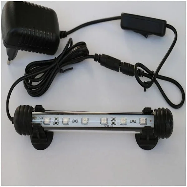 LED Akvariebelysning, LED Akvarielampa, Amfibisk LED Akvariumbelysning Dränkbar Lampa, Energibesparande Lampa, Tyst (Vit 18cm)