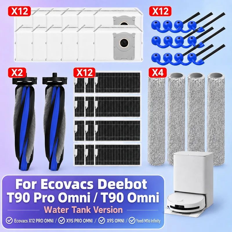 AliExpress - Compatible avec Ecovacs T90 Pro Omni / T90 Omni - avec Réservoir d'eau, Ecovacs X12 PRO OMNI / X9S Pro Omni / X9S Omni, Yeedi M16 