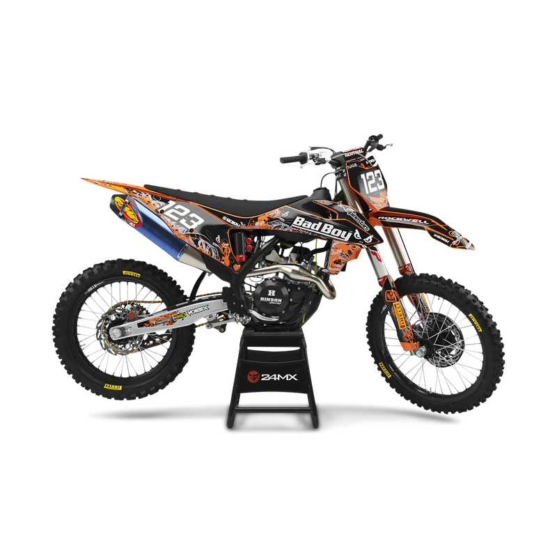 Kompletny Zestaw Naklejek ENJOY Badboy + Okleina na Pola Numerowe - KTM 85 SX 17/14 2019-2026