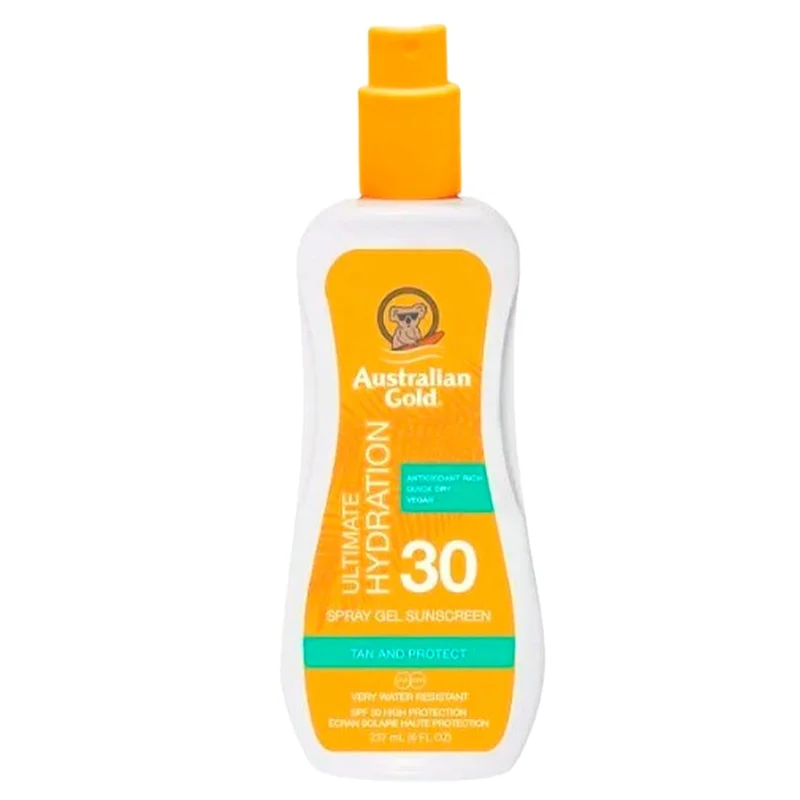 Spar 25% • Køb 2, Australian Gold Solcreme Ultimate Hydration Gel Spray SPF 30 237 ml, Hudpleje, Solcreme, Solcreme Til Ansigtet
