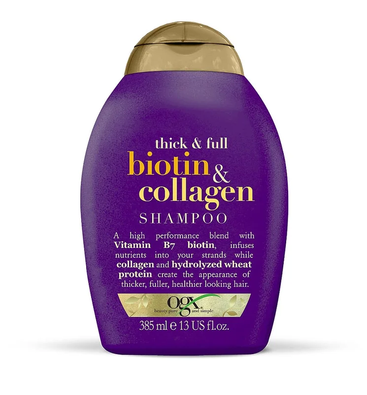Spar 25% • Køb 2, OGX Biotin Collagen Shampoo 385 ml, Hår, Shampoo, Hårshampoo
