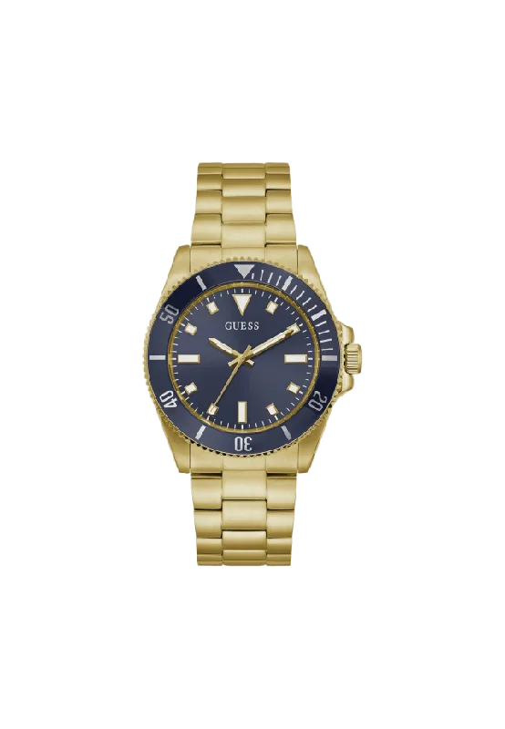 Guess Cliff Herr, Svart/guld, Metallband- Gw0968g2 Klockor Herr 43 mm