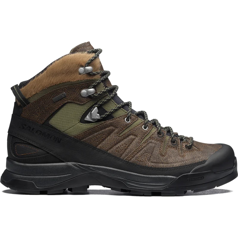 Salomon - Unisex Sneakers X-Alp Mid GTX Distressed Ltr - Dark Earth / Black