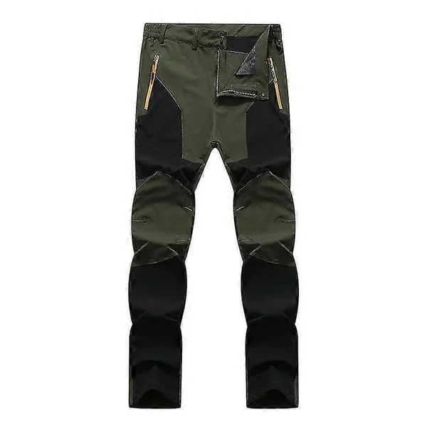 Windproof, Waterproof, and Breathable Quick-Drying Hiking Pants for Men BlackGreen