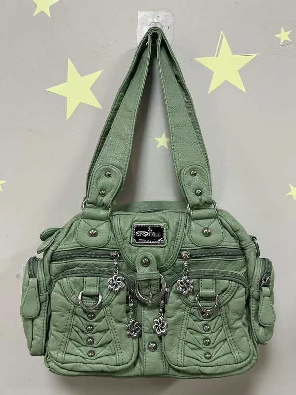 AliExpress - Vintage Damenhandtaschen, Umhängetasche mit Henkel, PU-Schultertasche, geräumige Tasche mit mehreren Fächern, Schultertasche
