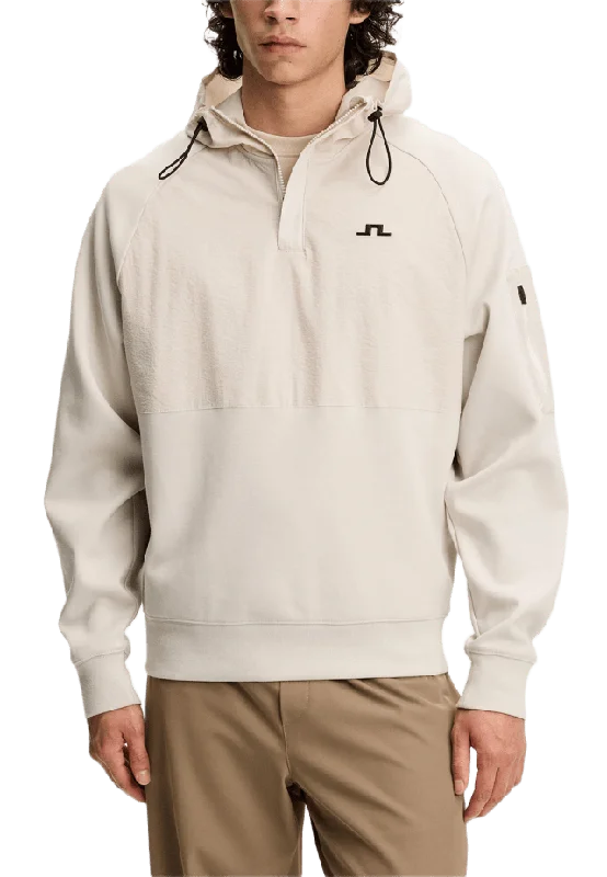J.Lindeberg Mijo Hybrid Hoodie Hoodies & sweatshirts Herr Grå L