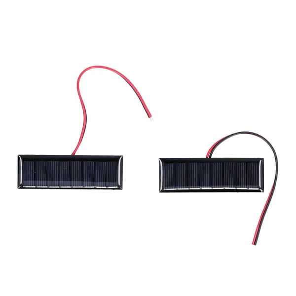 2st 0.2W 4V Solpanel med Elektronisk Kabel Polysilikon Solcellspanel för Vetenskap 75x25mm