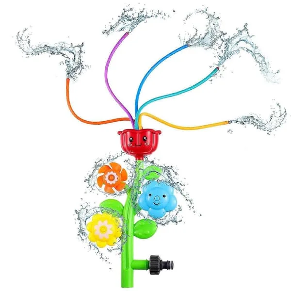 Toyvian Blomstersprinkler Färgglad Utomhus Vattensprinkler Rolig Vattenaktivitet Spraysprinkler Blomform Virvel Spelleksak för Trädgård Bakgård (LGL)