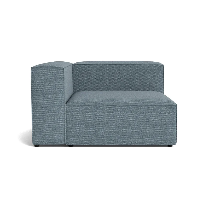 Lissabon Chaiselong, Venstrevendt, Nordic Blå, Slidstærk Kvalitetsstof, 130x130x72cm - Sofa med Krydsfiner Ramme & Flere Lag Skum for Optimal Komfort