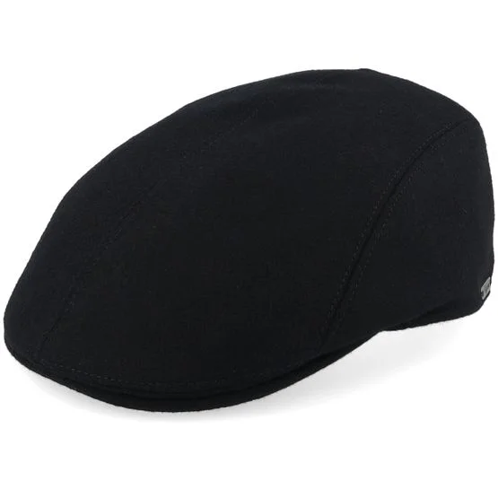Wigéns - Ivy Modern Cap Black Flat Cap Flatcap Black Cap - @ Hatstore