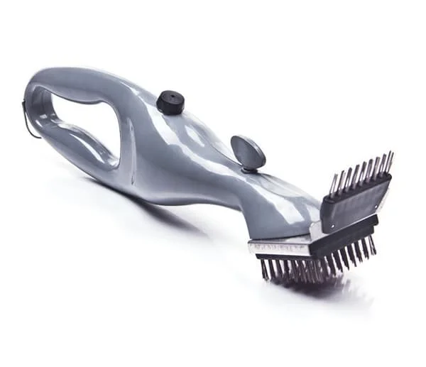 Steam Cleaning Grill Brush for Charcoal Grill Cleaning with Steam or Gas Accessories Outdoor Grill Cleaning Tool 1 Piece Silver