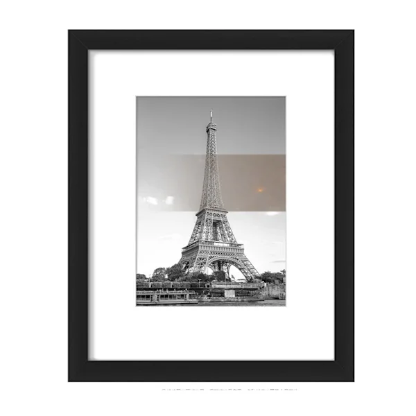 8x10 Inch Black PVC Photo Frame - Classic Tabletop and Wall-Mounted Picture Frame