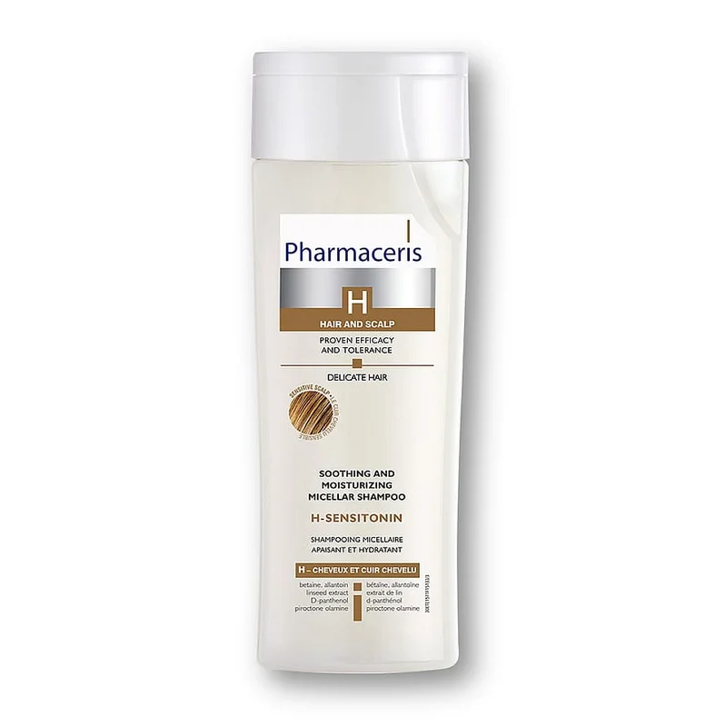 Spar 25% • Køb 2, Pharmaceris H-Sensitonin Soothing and Moisturizing Micellar Shampoo 250 ml, Hår, Shampoo & Hårpleje, Shampoo