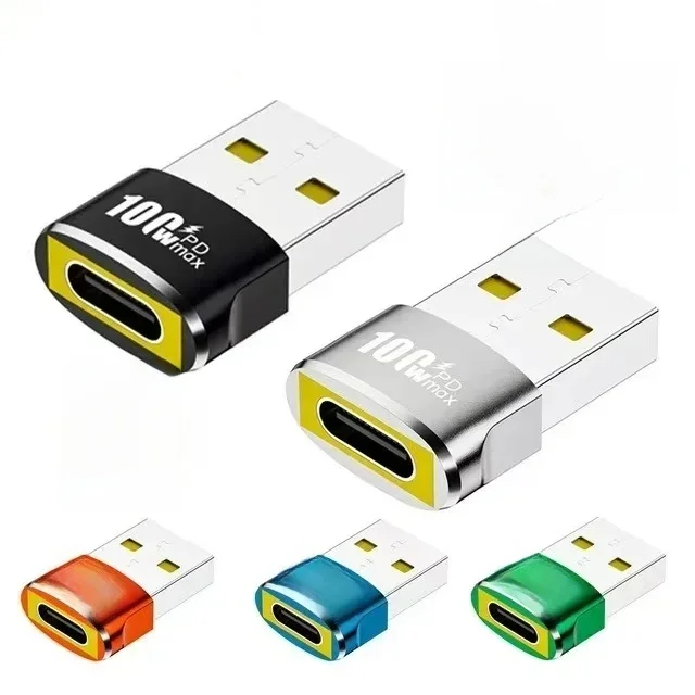 AliExpress - 1/2/5 pièces USB vers Type C OTG adaptateur USB USB-C femelle vers USB mâle PD100W charge rapide connecteur OTG pour PC Macbook Samsung 