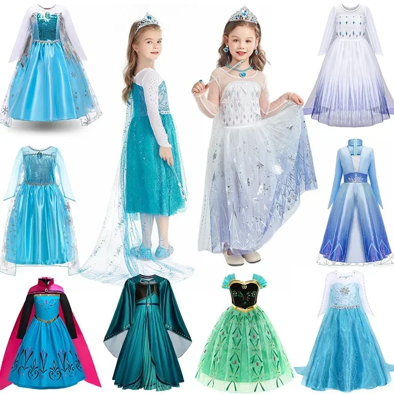 AliExpress - Schneekönigin Elsa Kleider für Mädchen Kostüme Kinder Cosplay Halloween Prinzessin Kinder Kleider Kleidung Party Kleider Outfits 2-10 