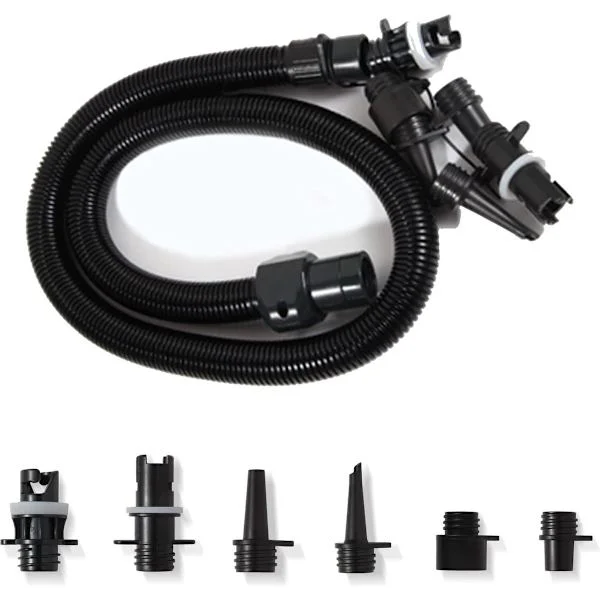 Paddleboard Pump Adapter Set, 1 Air Hose + 6 Nozzles, Detachable SUP Pump Connector